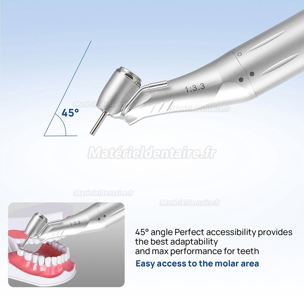 Pièce à main contre-angle COXO CX235C7-7 45° LED multiplicateur 1:5